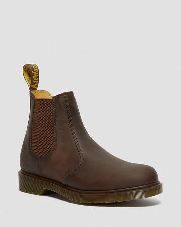 Men's Dr Martens 2976 Crazy Horse Leather Ankle Boots Brown | AU 419PJJ